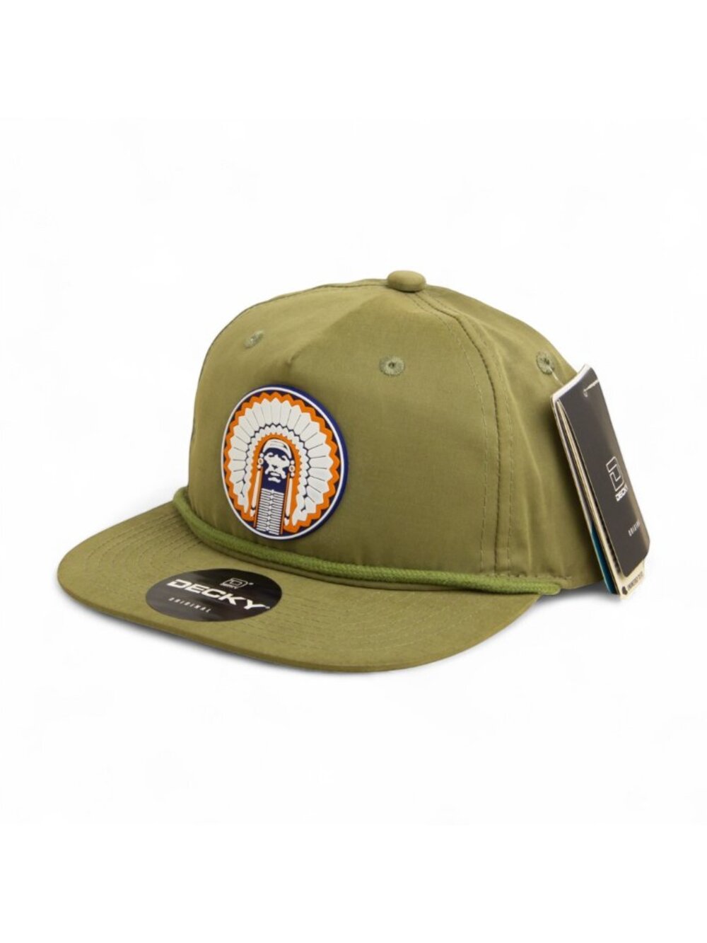 Illinois Fighting Illini Chief Illiniwek 3D Classic Rope Hat- Loden